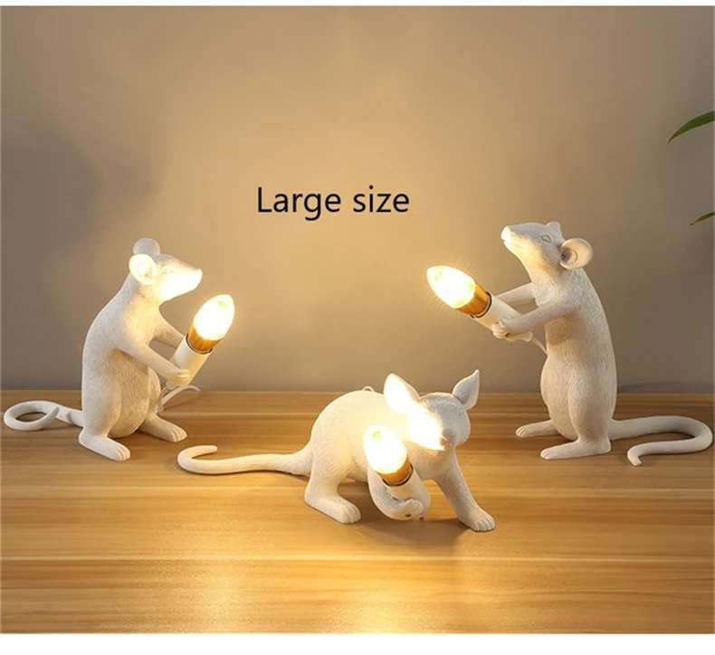 Дизайнерская креативная мышь полимерная настольная лампа прикроватная лампа для спальни лампа для моделирования животных лампа для гостиной домашний декор светильники для помещений
