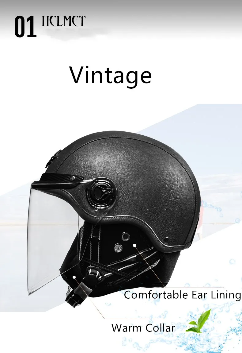 Casque moto vintage e segurança scooter de