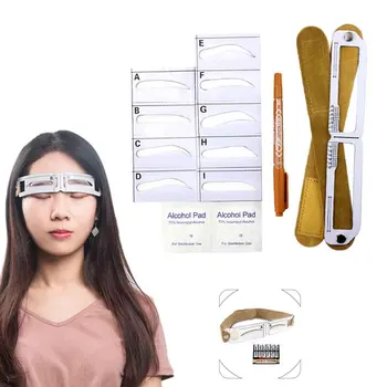 

Eyebrow Stencil Set Reusable Gift Magnetic Ruler Easy Shaping Makeup Tool Measuring Semi Permanent Template Card Professional