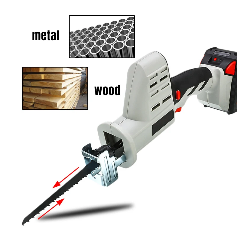 21V li-ion 1500mAh Беспроводная возвратно-поступательная пила, набор электрических пильных лезвий, деревянная металлическая цепная пила, угловая резка, деревообрабатывающий электроинструмент