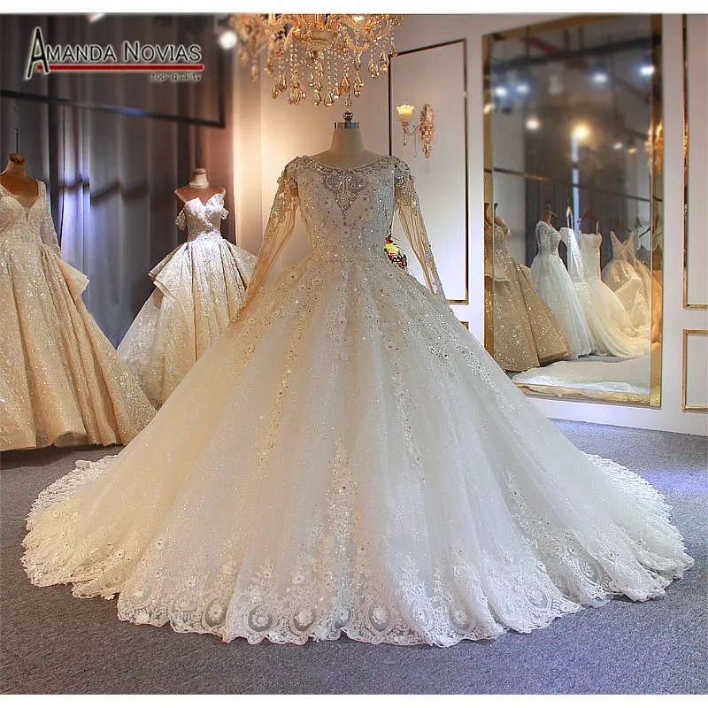 Long Sleeved Main Wedding Dress 2022 New Bride Temperament Heavy Industry  Big Tail Palace Style Banquet Wedding Dresses From Edc8, $309.05 |  DHgate.Com