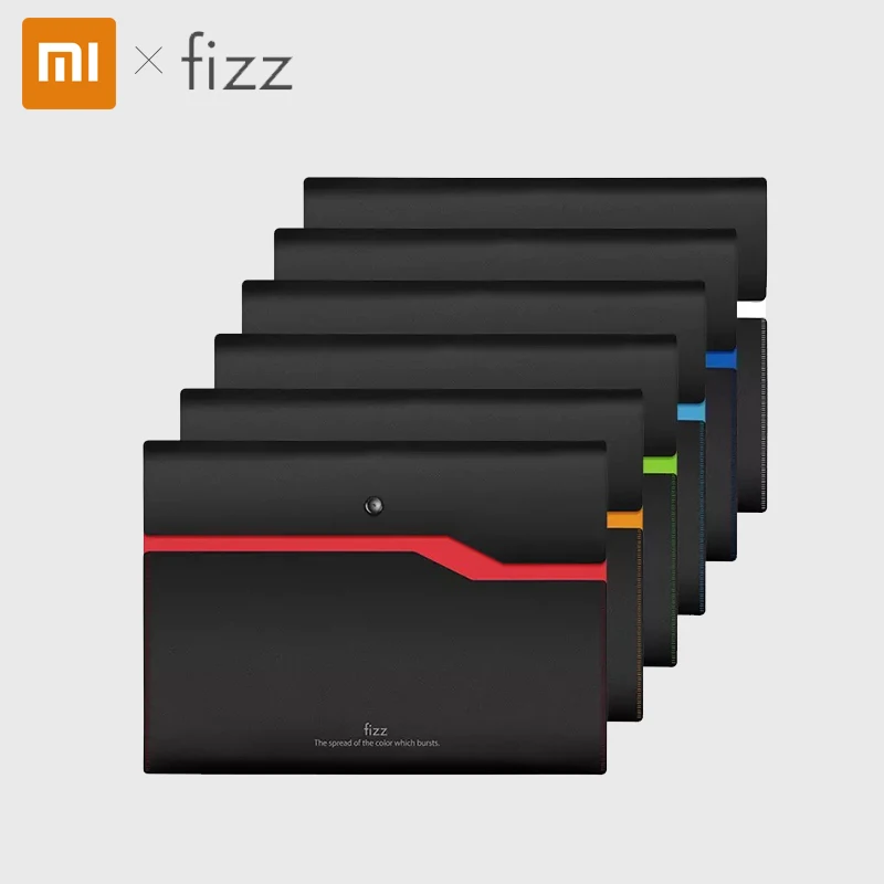 

Xiaomi Fizz Color double layer Document bag 6 Colors Waterproof A4 File Document Bag Business documents pouch with Pen clip
