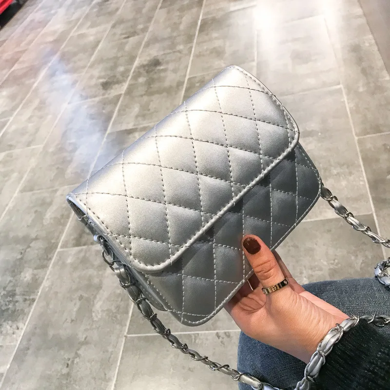 

Graceful Chain Bag 2019 New Style Korean-style Fashion Shoulder PU Handbag Star Celebrity Style