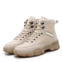 Размер 38-45; походная обувь; рабочие ботинки; зимние мужские ботинки; кожаные водонепроницаемые армейские ботильоны; Рабочая обувь в