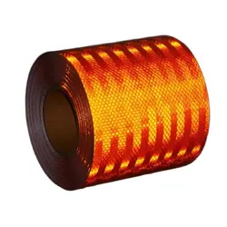 Autoadhésif réfléchissant de 10CM de largeur pour camions, fourgonnettes pour marchandises dangereuses, Orange rouge, bande d'avertissement Super forte, panneau de signalisation routière 