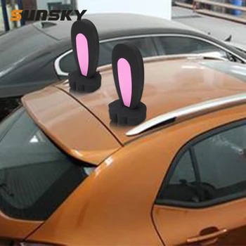 

2 PCS DIY Car Sticker Cute Rabbit Ears Shape Car Sticker Plastic Decorative Sticker On Cars Accessories Car-styling