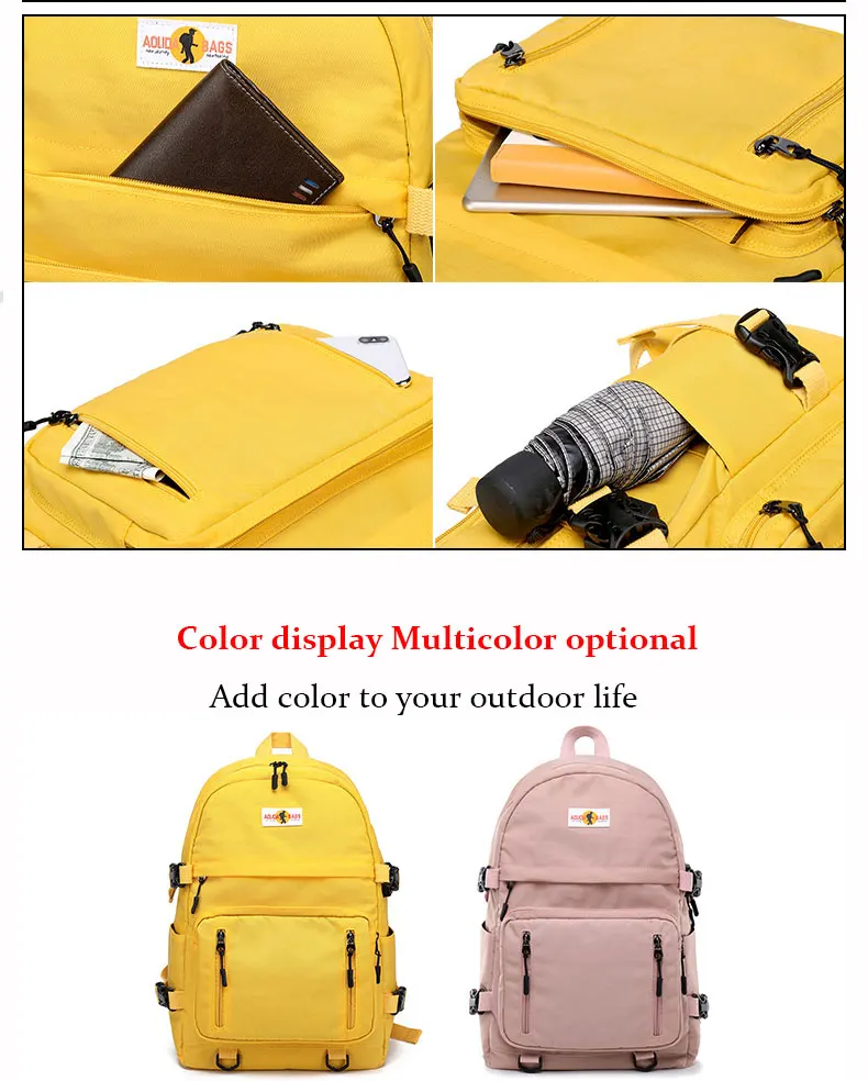 School Bag Backpack For Girls Oxford Waterproof Travel Backpack Sports School Bags For Teenager Boys USB Charger Laptop Backpack
