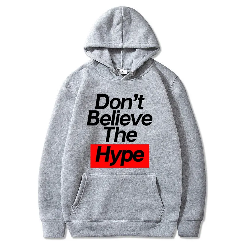 Gray Wholesale men Hoodies don't believe hype homme hoodies drop shipping Sweatshirt Streetwear Unisex Hoodies Pullovers sportswear - Color: Gray