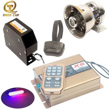 

12V Multi-tone 18 Sound Police Siren Loudspeaker Megaphone Wireless Warning Alarm 200W Speaker Car Train Horn MIC PA system