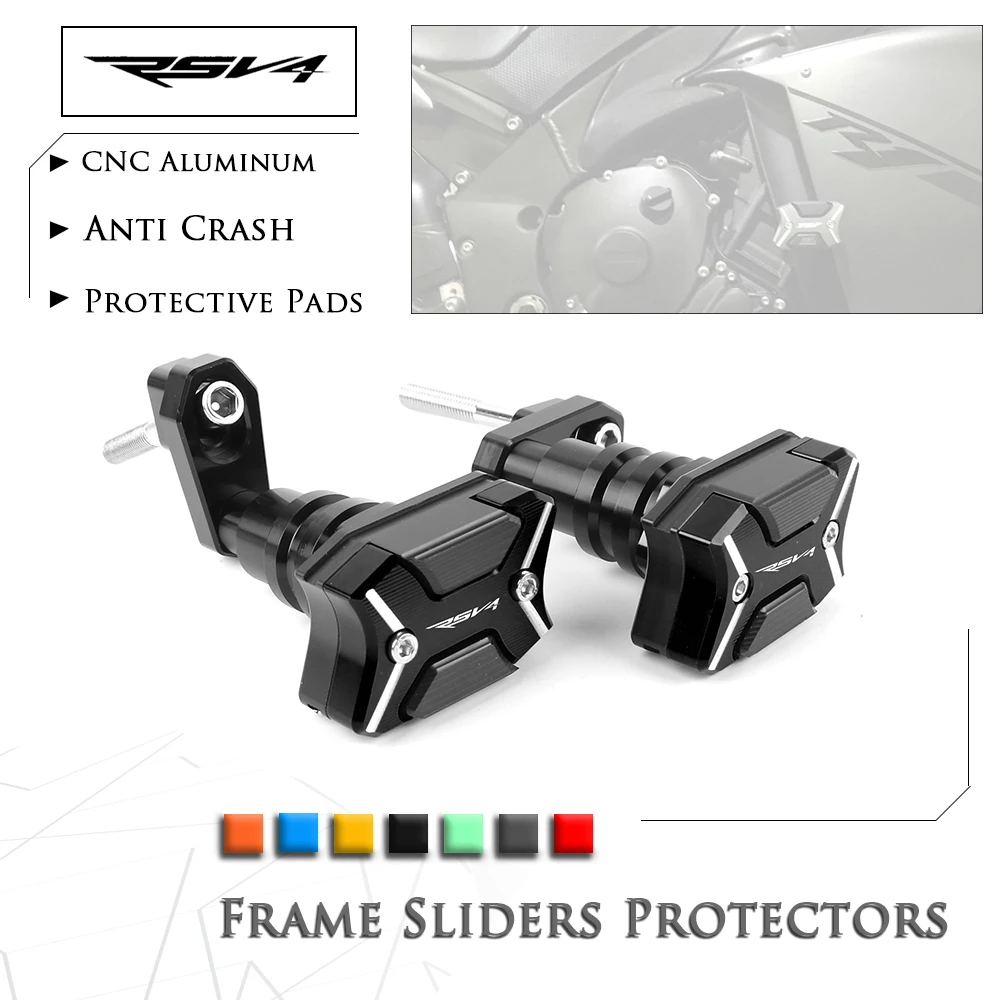 Мотоцикл с ЧПУ Рамка слайдер Crashpads протектор щитки для Aprilia RSV4 2009