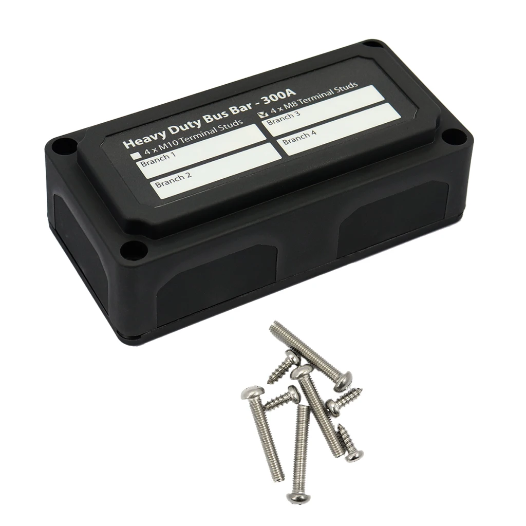 4 Way Bus Bar Power Distribution Box With Screw On Cover 300A Sealed