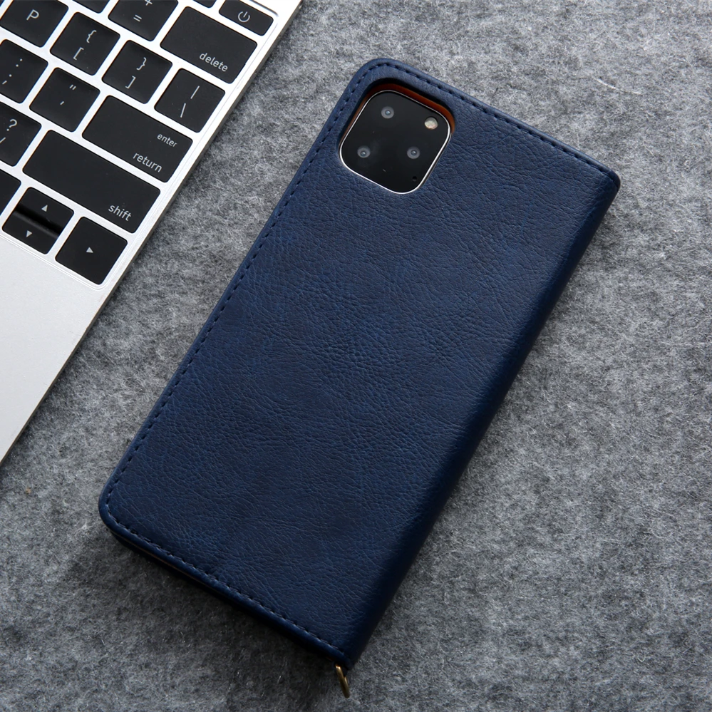 Для iPhone 11 Pro Max чехол с магнитной застежкой из искусственной кожи чехол для iPhone 6 6S 7 8 Plus X XR XS Max чехол-кошелек с подставкой и отделением для карт