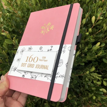 

Plant LOGO Dot Gird Notebook Drawing Bullet Journal 5X5 mm Dotted 160Pages INS Popular