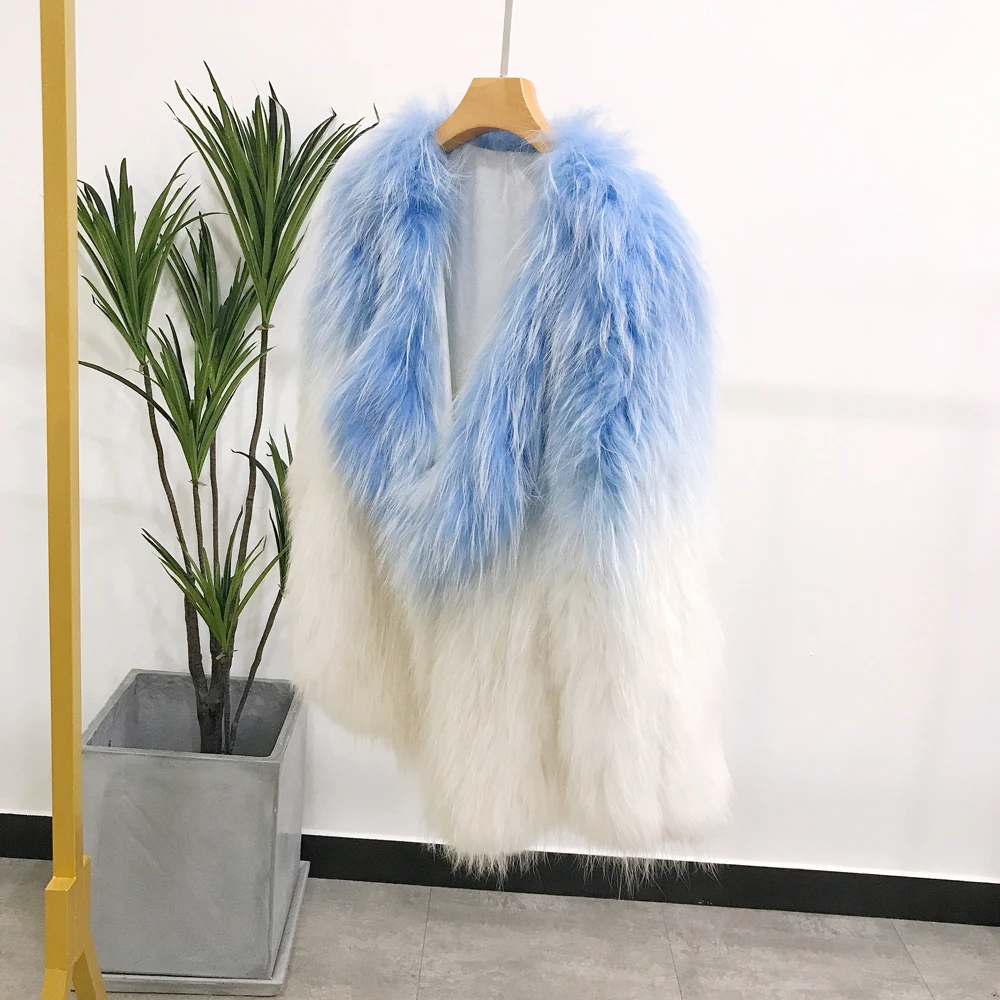 Лучшие продажи SJ1039 зимние Taobao Модные ручной вязки женские белые куртки из меха енота