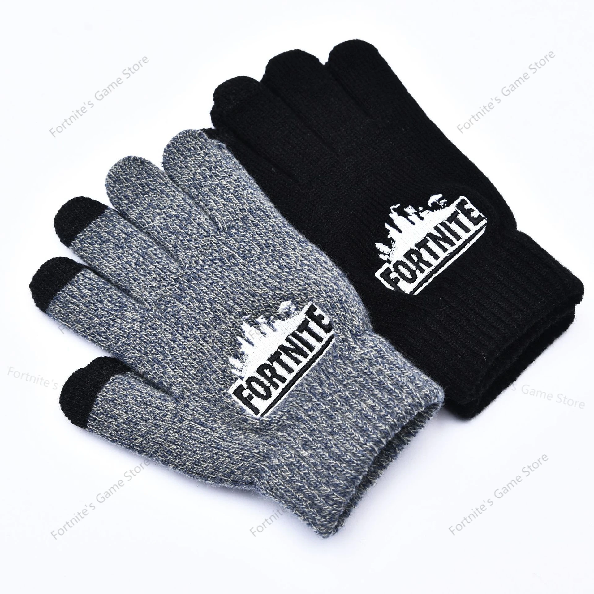 Fortnite Gloves Men Warm Winter Thick Touch Screen Knitted Gloves Unisex Children S Christmas Gift For Kid Birthday Action Figures Aliexpress - warm winter scarf roblox