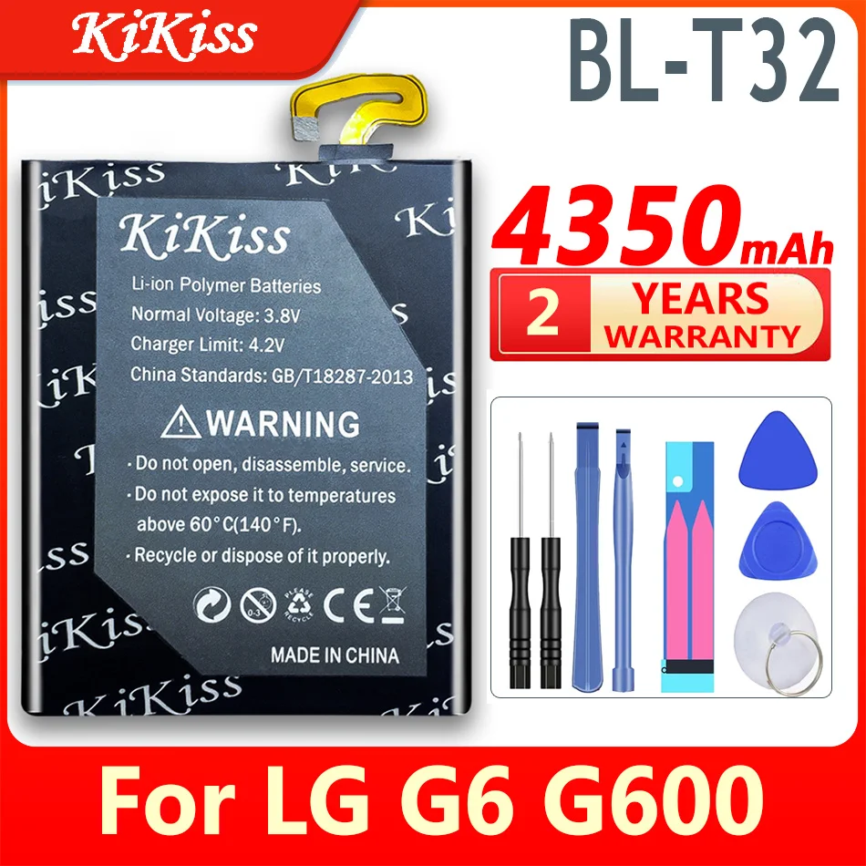 Литий-полимерная батарея KiKiss 4350 мАч фотоаккумулятор для LG G6 G600 H872 VS988 LS993 US997 BL T32