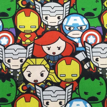 

Good Coloured The Avengers Hero Fabric 100%Cotton Fabric Avengers Hero Print Fabric Sewing Patchwork DIY Children /baby Clothing