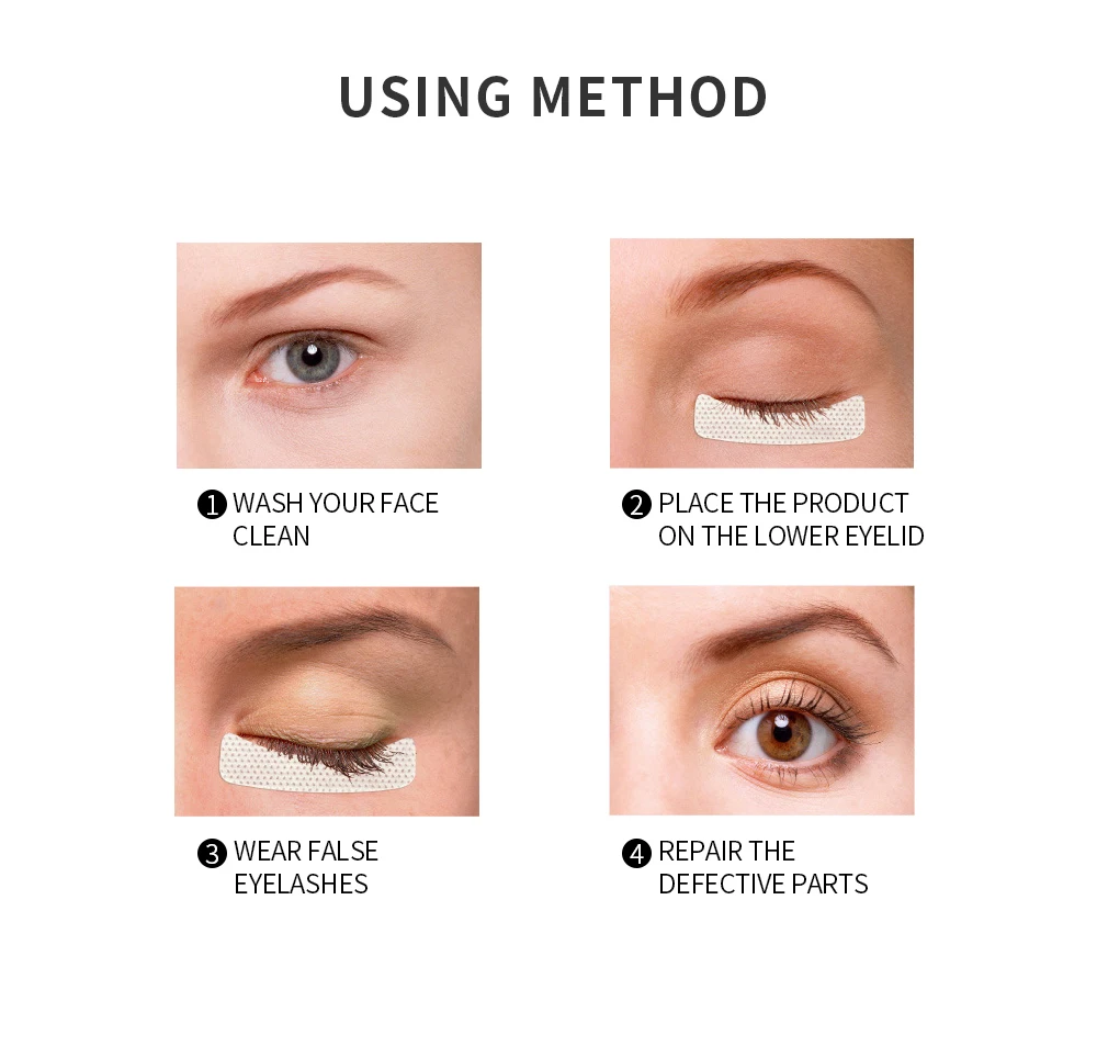 Description Picture 5 of itemGLAMLASH 50pairs/pack Paper Patches 3D Eyelash Under Eye Pads Lash Eyelash Extension Practice Eye Tips Sticker Wraps Makeup Tool