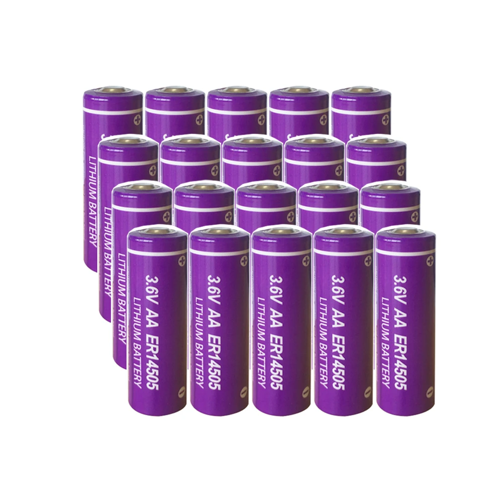 

20PCS PKCELL AA 3.6V Lithium Batteries ER14505 2400mah Unrechargeable Battery for facility equipment