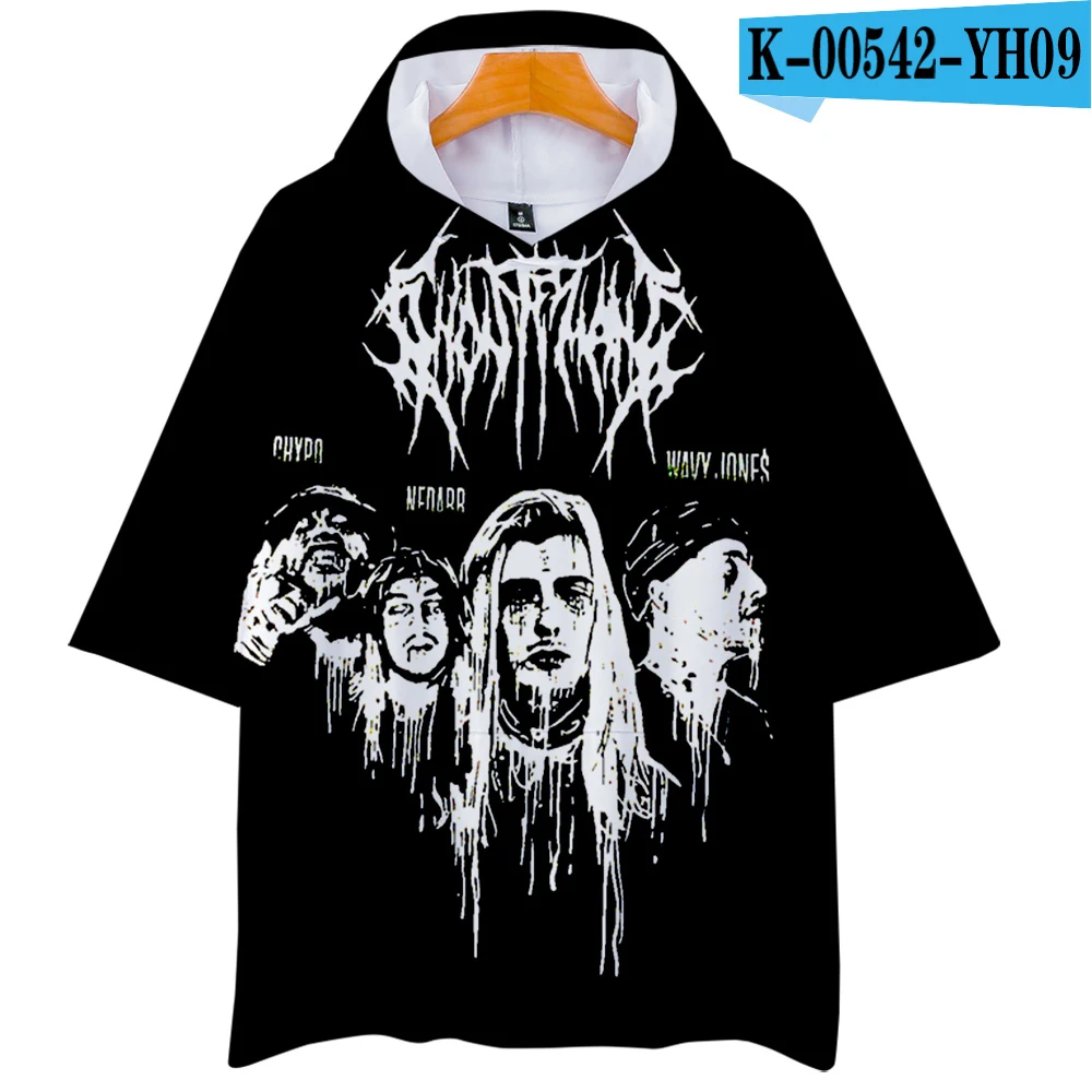 Толстовки Ghostemane 3D новые модные летние футболки с коротким рукавом Ghostemane крутая и дышащая футболка с коротким рукавом Уличная одежда - Цвет: Армейский зеленый
