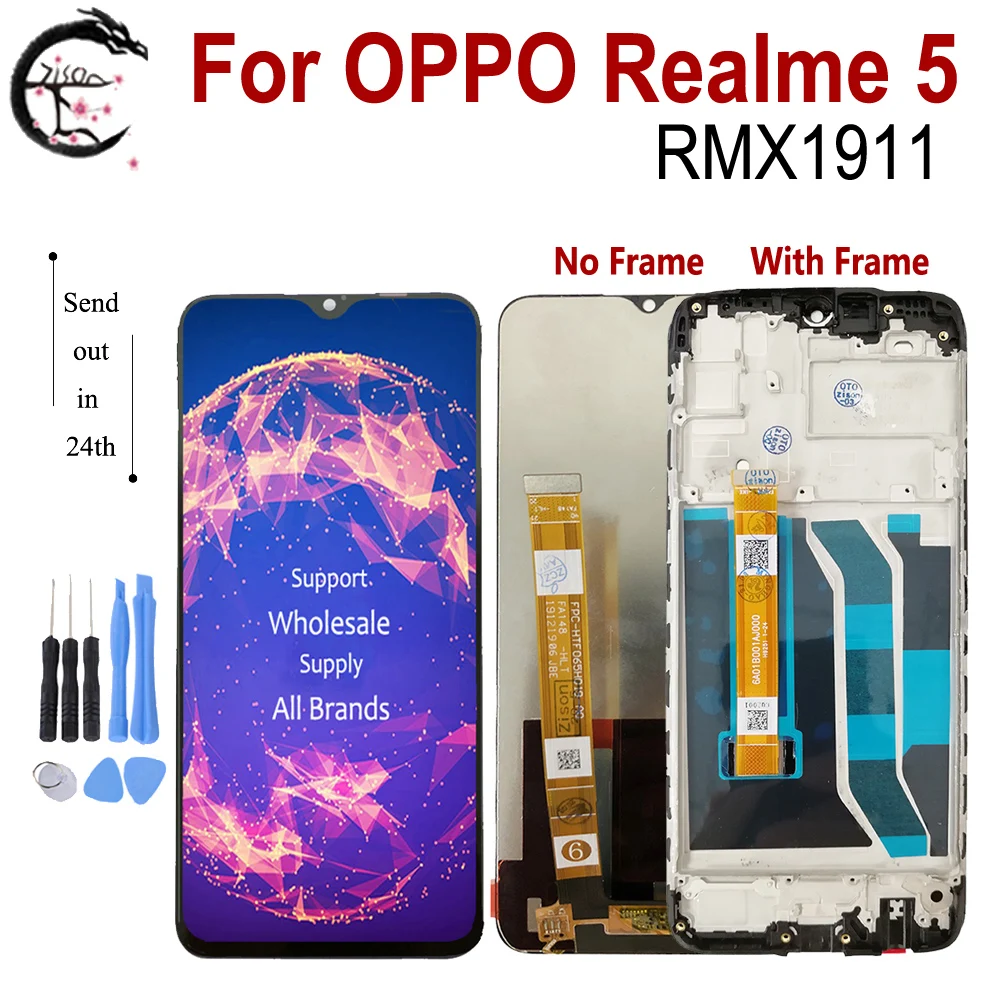 Дисплей Realme 5 с рамкой для OPPO RMX1911 сенсорный экран дигитайзер сенсор в сборе