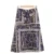 Printed skirt with geometric pattern stretch skirt - Цвет: Синий