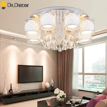 

Modern Crystal Led Ceiling Lamp Europe Lustre E27 Ceiling Light for Living Room Bedroom Restaurant Hotel Bar Ceiling Lighting