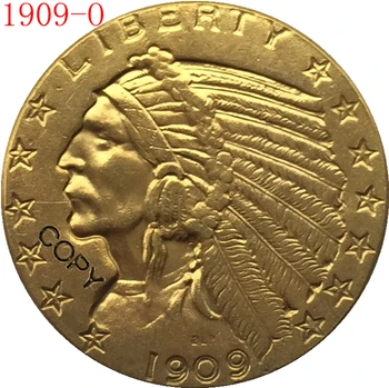 

24-K gold plated 1909-O $5 GOLD Indian Half Eagle Coin Copy