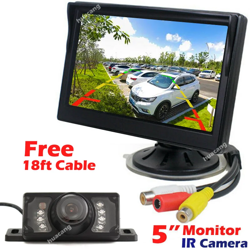 5 &quotLCD цветной HD монитор заднего вида дисплей и 7 светодиодов ИК