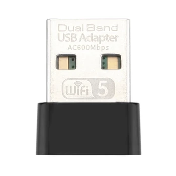 

AC600Mbps USB WiFi Adapter Wireless Network Card Wifi Receiver 2.4/5.8G Dual Band Network LAN Card for PC Laptop