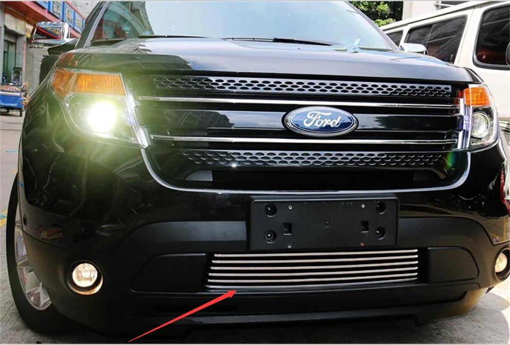 Подходит для Ford Explorer 11- передний бампер нижний Центр решетка облицовки радиатора