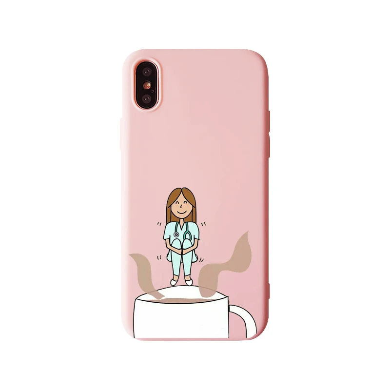 TPU Испания мультфильм медицина Доктор Медсестры модные, мягкие, силиконовые ТПУ чехол для iPhone 11 11Pro XS Max 8X7 6 6S Plus 5 5S SE XR чехол - Цвет: TPU