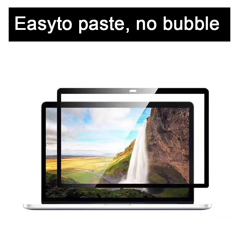 Легко наклеивается без пузырьков Защитная пленка с черной рамкой для MacBook 12