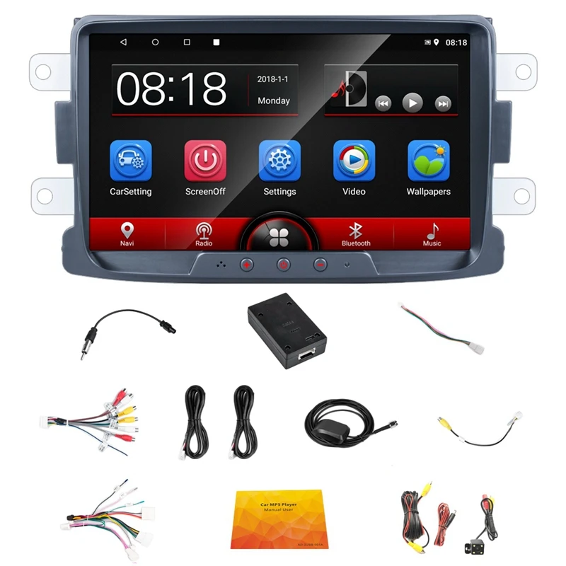 8 дюймов Android 8 1G+ 16G Автомобильный Радио плеер Wifi+ BT gps навигация для Renault LOGAN Dacia