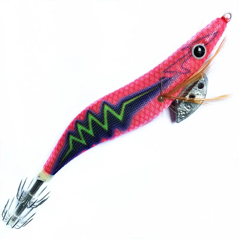 

1Pcs Luminous Jigs Lure Shrimp Fishing Lure Bait 3.5# Lead Sinker Squid Hook Jigs Octopus Cuttlefish Shrimp Baits