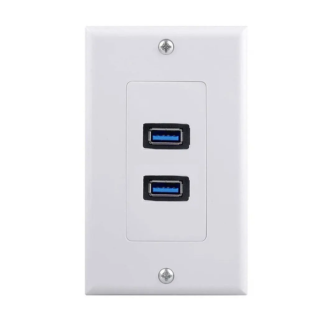 Двойной Usb 3,0 Keystone настенная розетка с выходами на выходе розетка чехол для передней панели свинцовая настенная панель Full Hd 1080 ТВ кабель панель