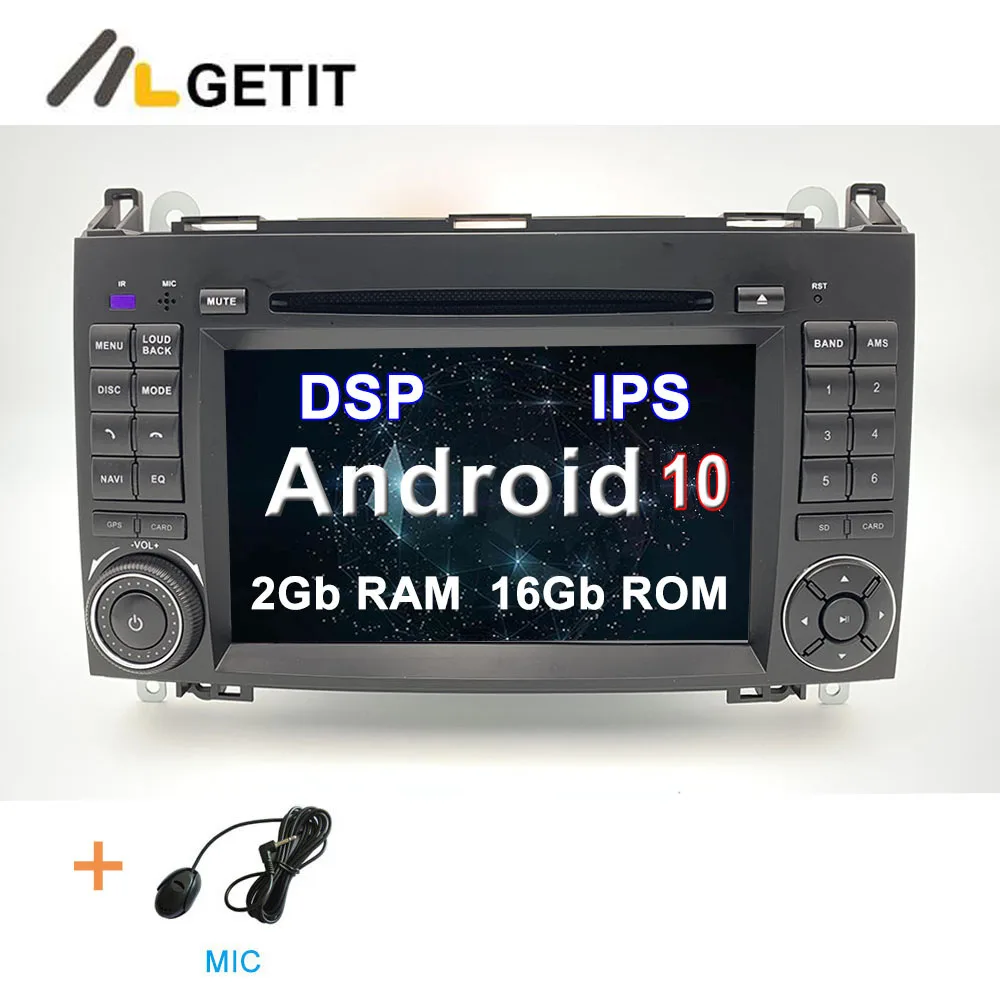 CARPLAY MIC Ips DSP Android 10 dvd-плеер автомобиля Радио Стерео gps головное устройство для Mercedes Benz B200 Sprinter W906 W169 W245 Viano Vito W639 - Цвет: CARPLAY MIC