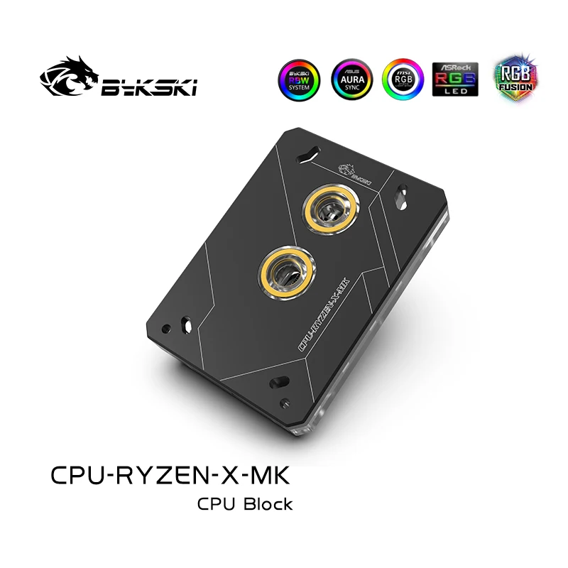 Водяной блок для процессора Bykski AMD RYZEN3000 AM3 + AM4 1950X TR4 X399 X570 материнская плата/5 В 3PIN