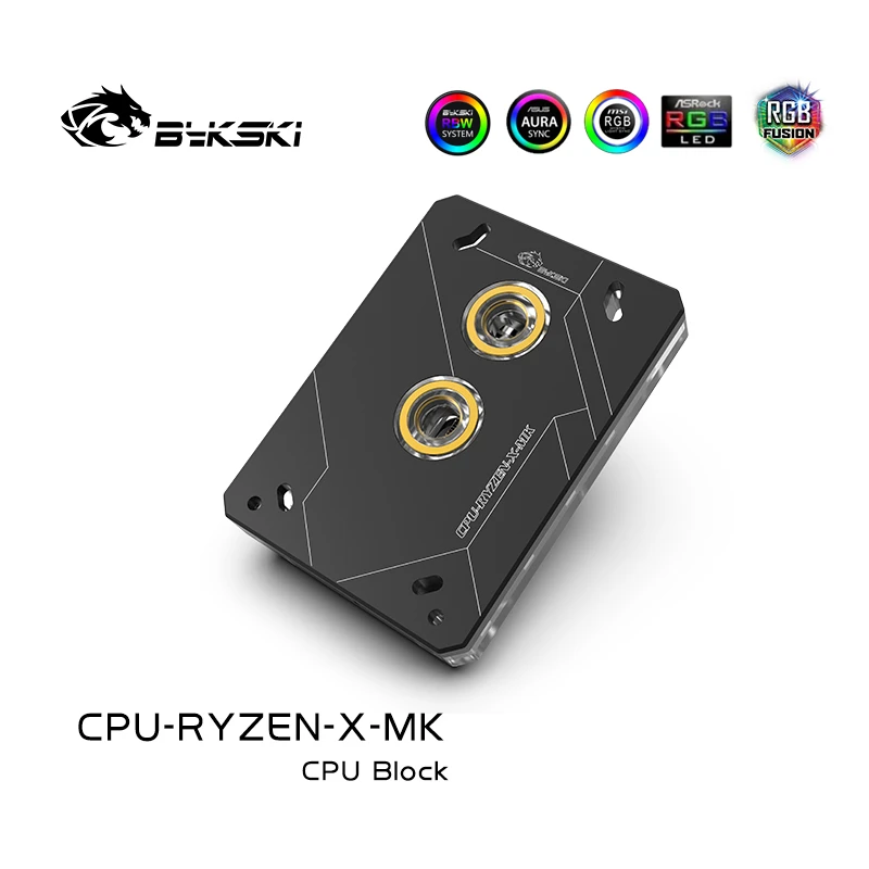 Bykski Acrylic CPU Water Block Cooling Micro Channe for AMD AM2 AM3 AM3 AM4
