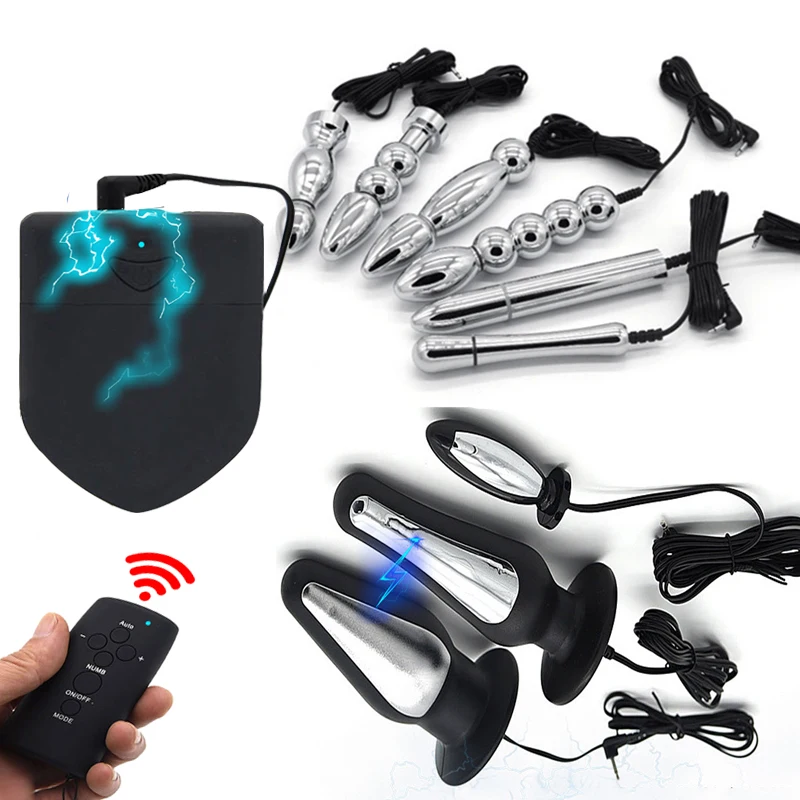 SM Electro Sex Toys Anal Vaginal Plug Masturbator