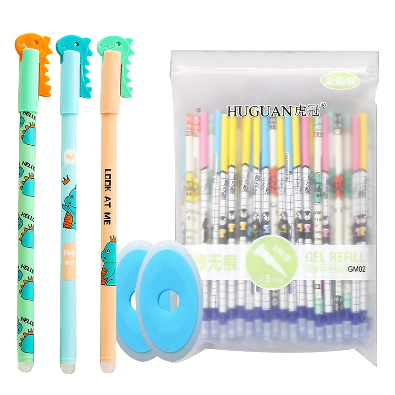 60pcs Erasable Gel Ink Pen Refills Stationery School Kids Children Office Supply 