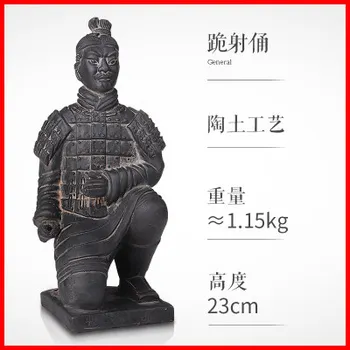 

Terra-cotta warriors and horses with armory office study display tourist souvenir terra-cotta warriors statue home decoration