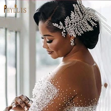 A425 Luxury Wedding Tiaras and Crowns Prom Party Headbands Brides Hair Accessories Full Rhinestone Headpiece Diamond Headwear