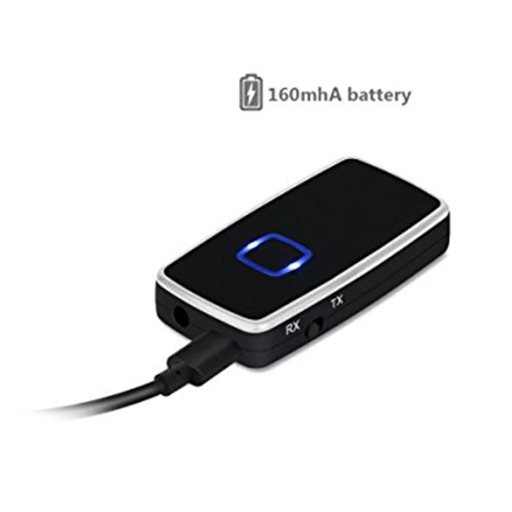 Bluetooth черный стерео аудио динамик передатчик и приемник музыкальный адаптер 2 в 1