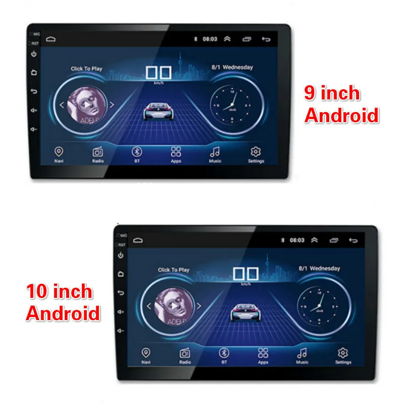 

Универсальный автомобильный радиоприемник, 9 дюймов, 10 дюймов, Android 9,0, 2 din, Android, GPS-навигация, Bluetooth 4.0, зеркальная Мобильная связь с Интернетом