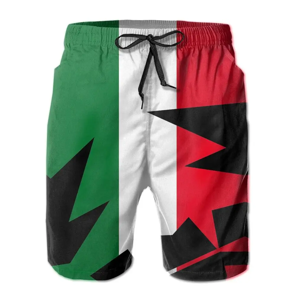 Hot Sale Summer Men Beach Breathable Quick Dry Nerd R333 running ITALY. ITALIAN. Italian Flag. FULL COVER Flag Hawaii Pants 2