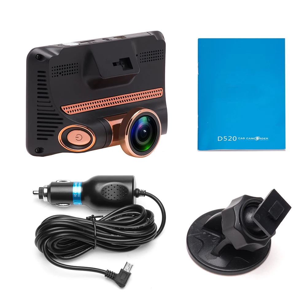 4," сенсорный экран Автомобильный видеорегистратор камера Full HD 1080P рыбий глаз циклическая запись g-сенсор