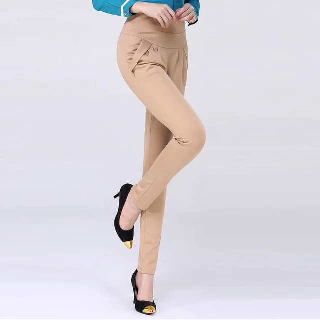 Pantalones mujer женские штаны-шаровары с высокой талией дамские офисные OL размера плюс брюки палаццо брюки Pantalon Femme ete спортивные штаны - Цвет: photo color