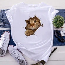 Best Price Fashion Reaching Out Kitten Printing Tshirts For Woman Cotton Punk Women T Shirts Korean Style Funny Women'S Short Sleeve Shirts Best Price Fashion Reaching Out Kitten Printing Tshirts For Woman Cotton Punk Women T Shirts Korean Style Funny Women'S Short Sleeve Shirts