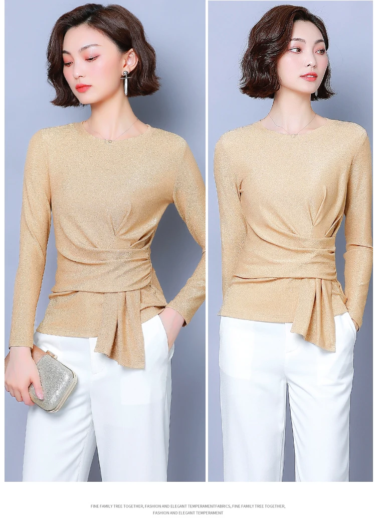 Korean Fashion VELOUR Women Blouses Solid Stand Long Sleeve Women Tops Plus Size XXXL Women Black Shirt Femininas Elegante
